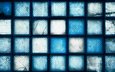 квадраты, стекло, расцветка, голубая, стеклянные кирпичи