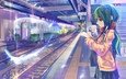 арт, поезд, метро, девочки, kochiya sanae, daito, мория сувако, тохо