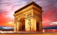 париж, триумфальная арка, франция, франци, триумфальная арка в париже