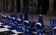 шахматы, игра, стратегия, chess set, blue side, ренденринг, cтекло