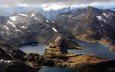 облака, горы, снег, озёра, норвегия, lakes, норвегии, straumgjerde