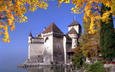 осень, швейцария, шильонский замок, монтрё