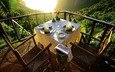 горы, вид, гора, карибские острова, взляд, table for two, сент-люсия, столик на двоих