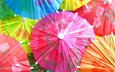 настроение, разноцветные, зонтики, японский зонтик