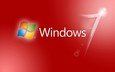 фон, красный, логотип, windows 7, эмблема, ultimate, винда