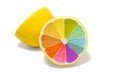разноцветный, лимон, красочный, компьютерная графика, раминимализм
