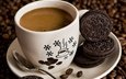 зерна, кофе, чашка, кофейные, печенье, шоколадное, anna verdina