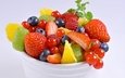 мята, малина, красная, фрукты, клубника, ягоды, апельсин, киви, черника, смородина