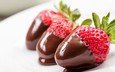 ягода, клубника, шоколад, сладкое, десерт, клубника в шоколаде