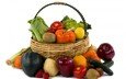 яблоки, апельсины, клубника, лимон, корзина, овощи, киви, помидоры, тыква, груши, перец, капуста, цуккини, фрукты. ягоды