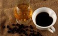 напиток, зерна, кофе, бокал, чашка, кофейные зерна, виски, мешковина, кружка-сердце, кофе зерна