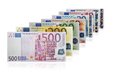 деньги, валюта, ряд, купюра, евро, шеренга, банкнота, банкноты