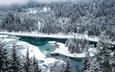 снег, лес, зима, швейцария, озеро каума, флимс