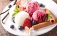 мороженое, ягоды, сладкое, десерт