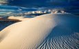 небо, песок, белый, нью-мексико, дюны, white sands national monument, blue dunes
