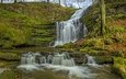 водопад, осень, англия, каскад, северный йоркшир, йоркшир-дейлс, scaleber force falls, scaleber force