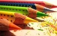 желтый, зелёный, синий, карандаши, красный, оранжевый, цветные