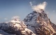 небо, снег, гора, швейцария, альпы, маттерхорн