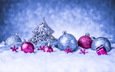 снег, новый год, шары, украшения, рождество, клубки, декорация, елочная, merry