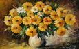 цветы, букет, ваза, живопись, leonid afremov