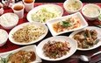 рыба, рис, салат, морепродукты, японская кухня, суп, ассорти, блюда