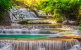 вода, река, природа, лес, водопад, поток, тайланд, джунгли, каскады, каскад, kanchanaburi, erawan waterfall, эраван, erawan falls waterfall