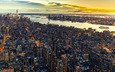 панорама, небоскребы, нью-йорк, здания, манхеттен, манхэттен, new york city