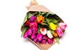 цветы, тюльпаны, розовые, желтые, тульпаны, букеты
