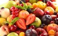 фрукты, клубника, черешня, ягоды, лесные ягоды, персики, сливы, fruits, парное