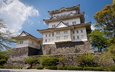 замок, город, пагода, япония, одавара, префектура канагава, замок одавара, канагава