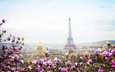 город, париж, весна, европа, франция, эйфелева башня