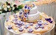 свадьба, сладкое, украшение, торт, кексы, декор