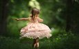 природа, настроение, платье, девочка, танец