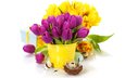 цветы, весна, тюльпаны, пасха,  цветы, весенние, зеленые пасхальные