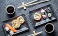 палочки, суши, роллы, японская кухня, соевый соус