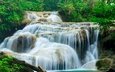 лес, ручей, водопад, таиланд, kanchanaburi, erawan waterfall, эраван, канчанабури, водопад эраван