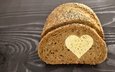 сердце, хлеб, любовь, романтик, выпечка, влюбленная, хлебобулочные изделия, сладенько
