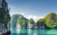 природа, море, скала, бухта, вьетнам, утес, halong bay