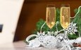 новый год, елка, бокалы, рождество, шампанское, декорация, встреча нового года, довольная