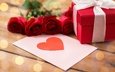 подарок, романтик, краcный, день святого валентина, роз, влюбленная, сердечка, valentine`s day