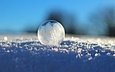 снег, зима, макро, шар, семки, макросъемка, пузырь, мыльный, мыло, мыльный пузырь, eiskristalle, семка, зимой