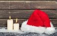 свечи, новый год, рождество, дерева, декорация, santa hat, счастливого рождества, holiday celebration