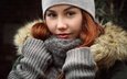зима, девушка, портрет, взгляд, волосы, фотограф, лицо, холодно, andrey zhukov, foxy alice