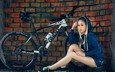 девушка, ножки, велосипед, капюшон, джинсовые шорты, giant xtc 2016