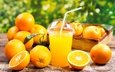 фрукты, апельсин, стакан, цитрусы, сок