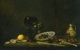 картина, лимон, трубка, кувшин, холст, натюрморт, кубок, флейта, ян янс ван де вельде iii