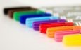 макро, разноцветные, бумага, радуга, карандаши, цветные, карандаш, маркер