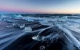 природа, берег, море, лёд, исландия