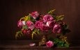 цветы, бутоны, розы, лепестки, букет, натюрморт