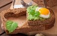 зелень, бутерброд, хлеб, яйцо, начинка